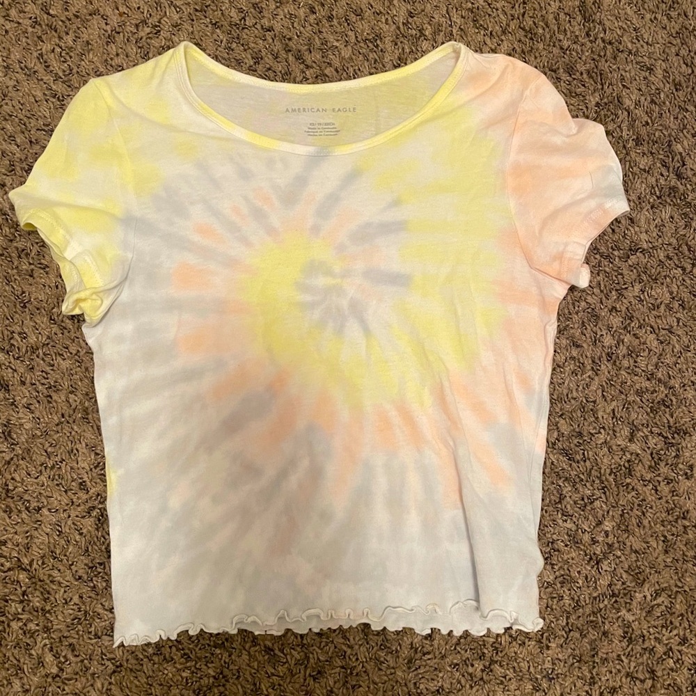 Cropped tie dye shirt